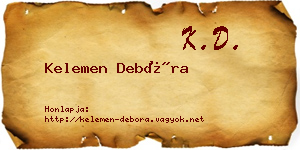 Kelemen Debóra névjegykártya